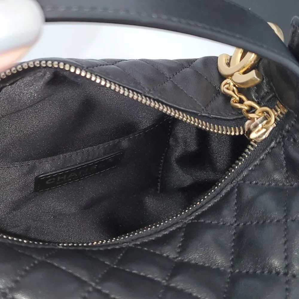 NWT New Authentic Chanel Black Quilted Lambskin - Picture 8 of 14